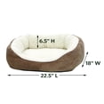 thumbnail image 4 of MidWest Homes for Pets Cuddle Dog Bed, Ultra-Soft Fleece Dog & Cat Cuddle Bed, Small, Brown, 4 of 6