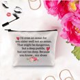 thumbnail image 3 of Sister Makeup Bags Funny Sister Gift from Sister Friendship Cosmetic Bag Travel Cases Toiletry Pouch with Zipper Gift for Friends Bestie Soul Sister Her, 3 of 7