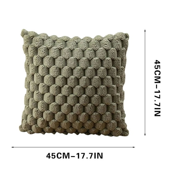 JilgTeok 1PC17.7in Weaving Snowflake Velvet Solid Pillow Covers Color Fluffy Decorative Lumbar Support Pillow Bedside Support Pillowcase Cushion Covers Pillow Cases Couch Sofa Bed Living Room