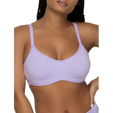 

Smart & Sexy Women s Comfort Cotton Scoop Neck Unlined Underwire Bra Style-SA1410