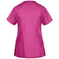 thumbnail image 2 of Panda Uniform by HeedFit Unisex Two-Pocket Button-Front Scrub Top – 2XL Pink, 2 of 4