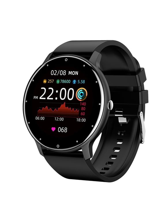 Compatible with Google Pixel 5a Fitness Tracker Watch for Men Women Smartwatch, IP67 Waterproof HD Touch Screen, 24 Sports Modes Activity Tracker - Black