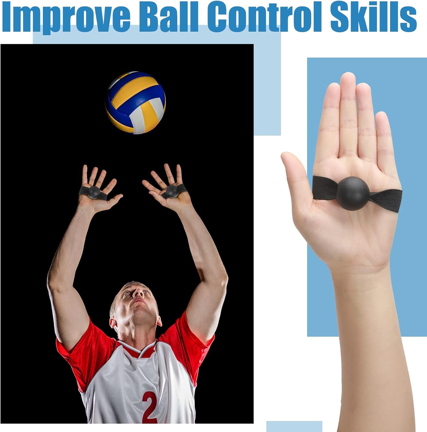 BAN 5 Set Volleyball Training Equipment Aid Volleyball Gear Volleyball Knee Pads and Arm Sleeves Volleyball Spike Serving Trainer Accessories Volleyball Gifts for Teen Girls Women