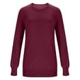 thumbnail image 5 of Cotton Sweaters for Women Lightweight Crewneck Ribbed Knit Long Sleeve Pullover Sweater 2025 S-2XL, 5 of 9
