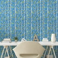 thumbnail image 3 of Birch Tree Peel & Stick Wallpaper, Woodland with Pastel Deciduous Autumn Leaves Fall Retro Twigs Branches, Self-Adhesive Living Room Kitchen Accent, 3 Sizes, Blue Orange White, by Ambesonne, 3 of 6