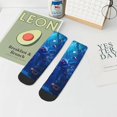 thumbnail image 7 of Fuzoiu Deep Sea Glowing Fishes Print Adult Socks, Crew Moisture-wicking Socks, Unisex Cushion Crew Socks,Casual Sports Ankle Socks, 7 of 7