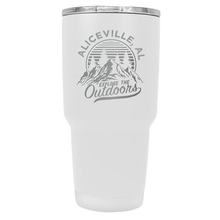 

Aliceville Alabama Souvenir Laser Engraved 24 oz Insulated Stainless Steel Tumbler White White.