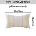 thumbnail image 6 of REGALWOVEN 2 Pcs Decorative Boho Throw Pillow Cover, Modern Textured Tufted Pillow Cover Striped for Couch Bed Sofa White 12" x 20", 6 of 6