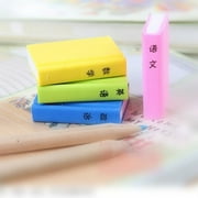 Pack of 4 cute books shaped style rubber Japanese eraser cute erasers cartoon erasers creative book eraser