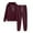 Wine, variant on Vintage Lady Long Sleeve Pants Set Womens Solid Color Solid Color With Hat Sports Suit Women