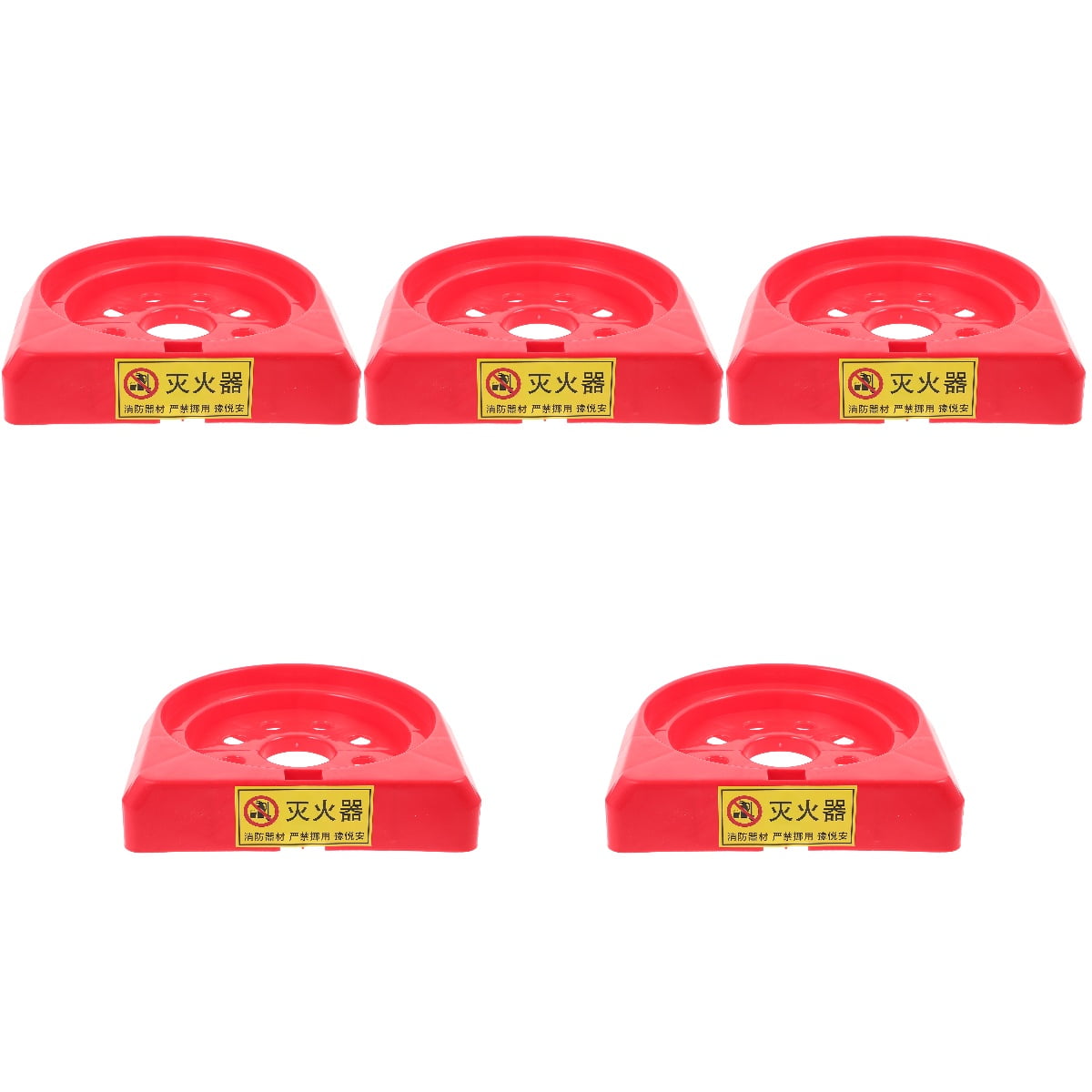 OUNONA 5pcs Plastic Fire Extinguisher Base Floor Fire Extinguisher Holder Powder Fire Extinguisher Bracket