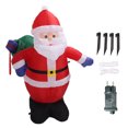 thumbnail image 1 of 3.9ft Inflatable Santa with Gift Bag Light Decoration Polyester Easy Setup Blow Up Christmas Decoration for Outdoor Yard EU Plug 220V, 1 of 12