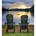 thumbnail image 3 of Ambesonne Beach Duvet Cover Set, Lakeside at Sunset Park, 2-Calking, Navy Green, 3 of 7