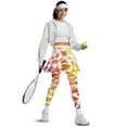 thumbnail image 5 of COEQINE Women High Waist Yoga Skirted Legging for Women with Pockets Orange Cow Spot Print Pleated Tennis Skirts with Leggings Elastic Breathable Golf Leggings, 3XL, 5 of 7
