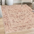 thumbnail image 1 of Leaf Decorative Rug, Abstract Neutral Tropical Leaves Exotic Island Palm Hawaiian Jungle Design, Quality Carpet for Bedroom Dorm and Living Room, 6 Sizes, Pale Salmon, by Ambesonne, 1 of 4