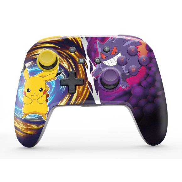 PowerA Enhanced Wireless Controller for Nintendo Switch/Switch 2 / Switch Lite/OLED Model - Pikachu vs. Gengar - Gamepad, game controller, Officially