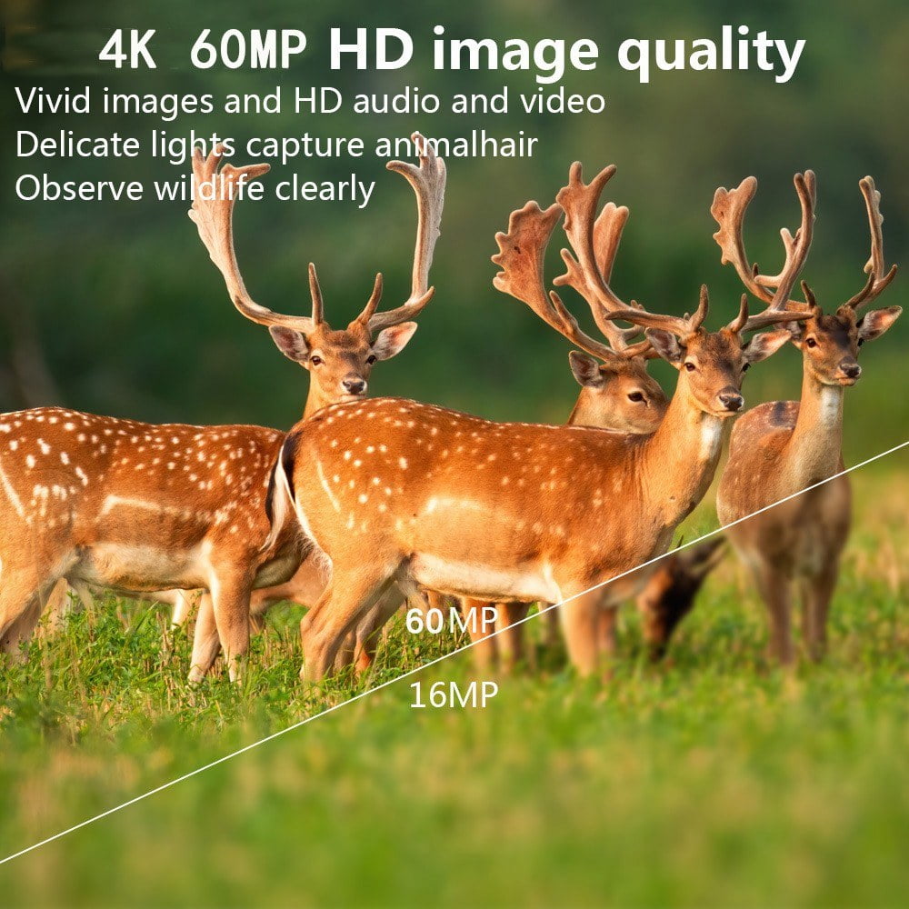 2.7K Waterproof Trail Camera 60MP Night Vision 2 Inch Screen
