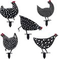 thumbnail image 1 of [Paquete de 5] Estatuas decorativas de jardín hechas a mano de pollo, figura de jardín, adorno de jardín hecho a mano decorativo de pollo de metal, patio trasero de jardín al aire libre, 1 of 5