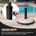 thumbnail image 7 of Crestlive Products 45 lbs Round Heavy Duty Cobblestone Concrete Patio Umbrella Base with 4 Wheels, 7 of 7