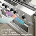 thumbnail image 3 of Coolnut Glitter Texture Refrigerator Door Handle Covers, Set of 2 Kitchen Appliance Handle Decoration Cover for Fridge Microwave Oven Dishwasher, 3 of 6