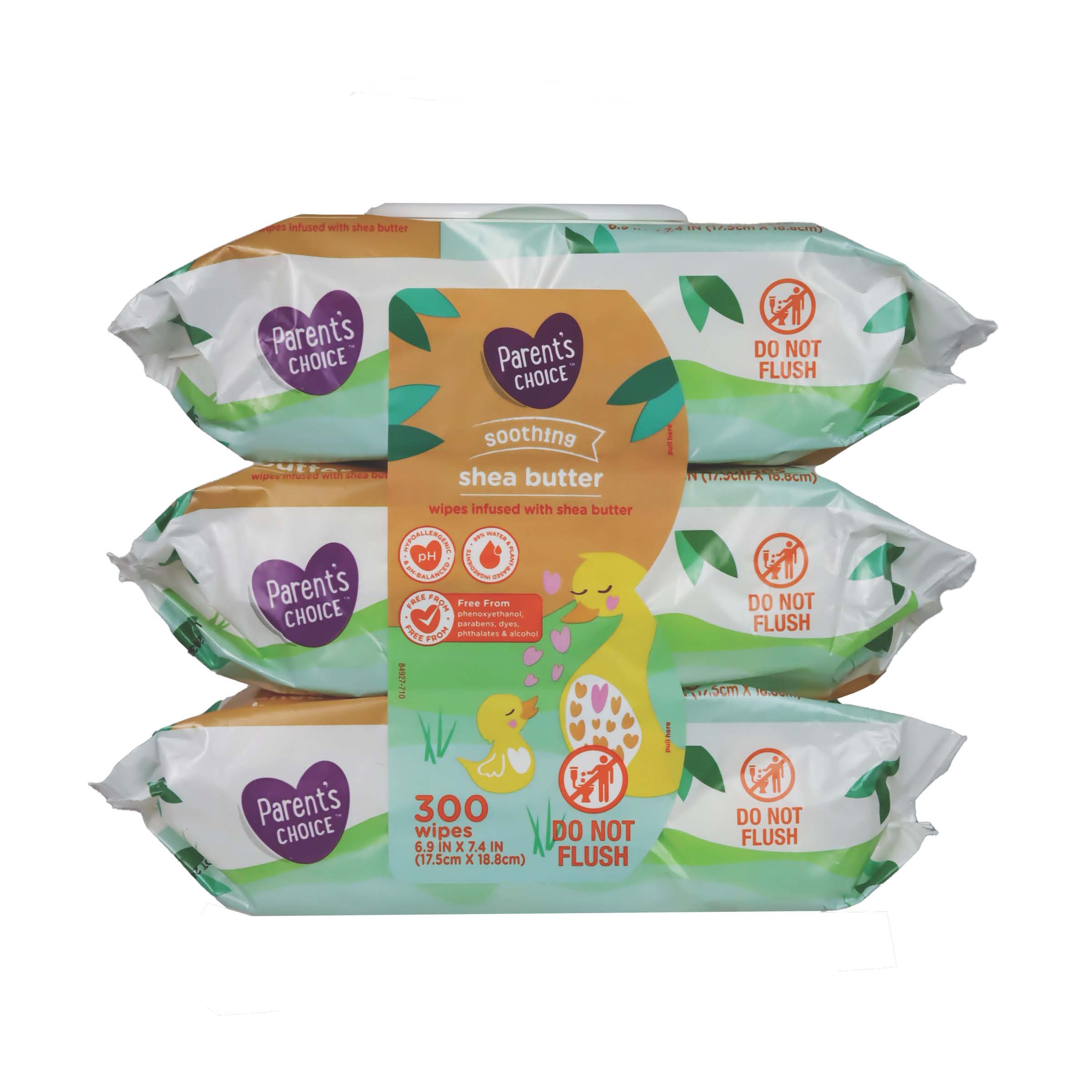 Parent's Choice Soothing Shea Butter Baby Wipes, 300 Count