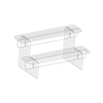 thumbnail image 4 of Acrylic Display Stand Acrylic Display Riser Shelves for Model Action Figure 2 Tier, 4 of 7