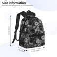 thumbnail image 2 of Pofeuu Black Cats In A Garden Print Laptop Backpack Travel Canvas Backpack for School Lightweight and Comfortable Backpack College Backpack Schoolbag, 2 of 6