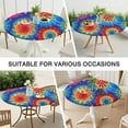 thumbnail image 7 of Colorful Tie Dye Pattern Round Fitted Tablecloth with Elastic Edge,Dining Table Cover Waterproof,Outdoor Round Tablecloth for Camping,Dining,Indoor and Outdoor, 7 of 7