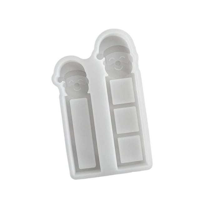 Vela de silicona navideña, adorno navideño ligero y resistente para velas. Santa