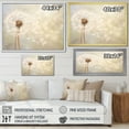 thumbnail image 4 of Designart "White Dandelion love expression IV" Floral Floater Framed Wall Art Living Room, 4 of 7