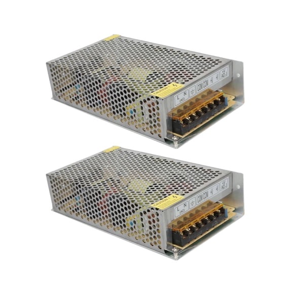 2 Pack DC12V 20A LED Driver Power Adapter Converter (AC to DC) - Overload, Over Voltage, Short Circuit Protection - Built-in EMI Filter for LED Strip Lights