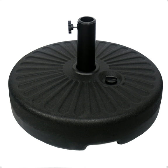 23L Round 20" Water Filled Patio Outdoor Umbrella Base with Steel Umbrella Holder