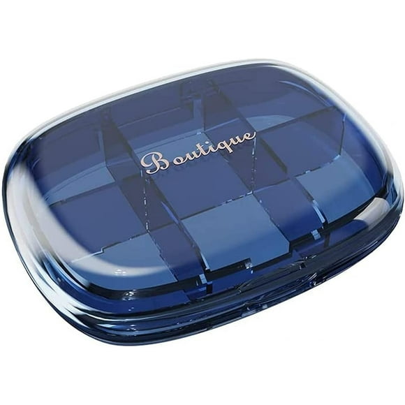 7 Days Storage Container for Vitamins and Pills,Moisture-Resistant Design (blue)