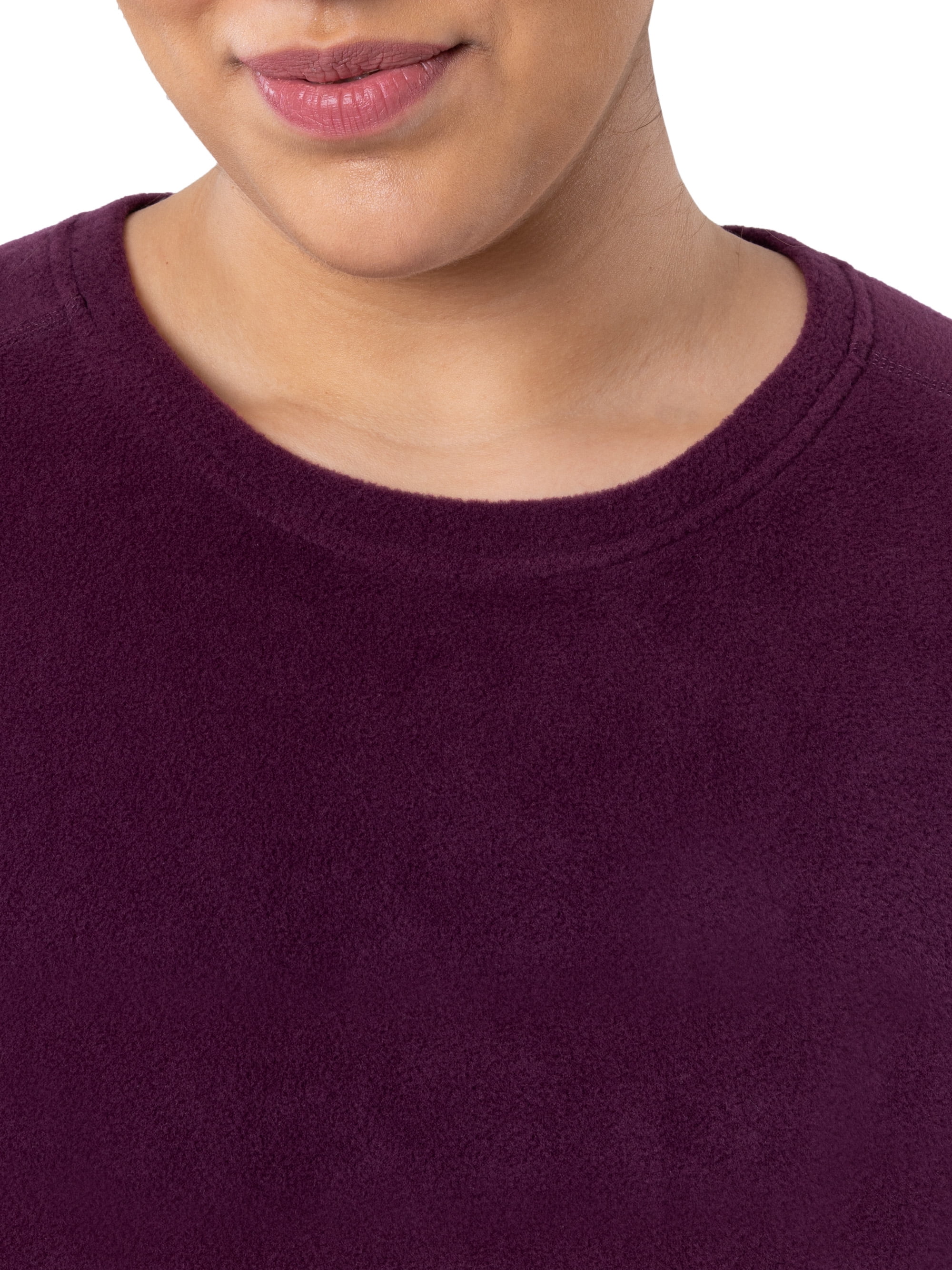 Fruit of the Loom Women's & Women's Plus Stretch Fleece Thermal Top and Bottom Set