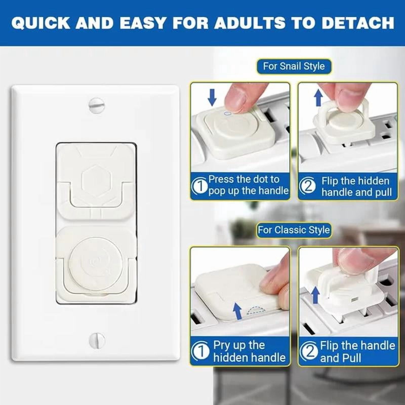 Outlet Covers, Plug Socket Covers Electric Plug Protectors Safety Caps with Pull Handle