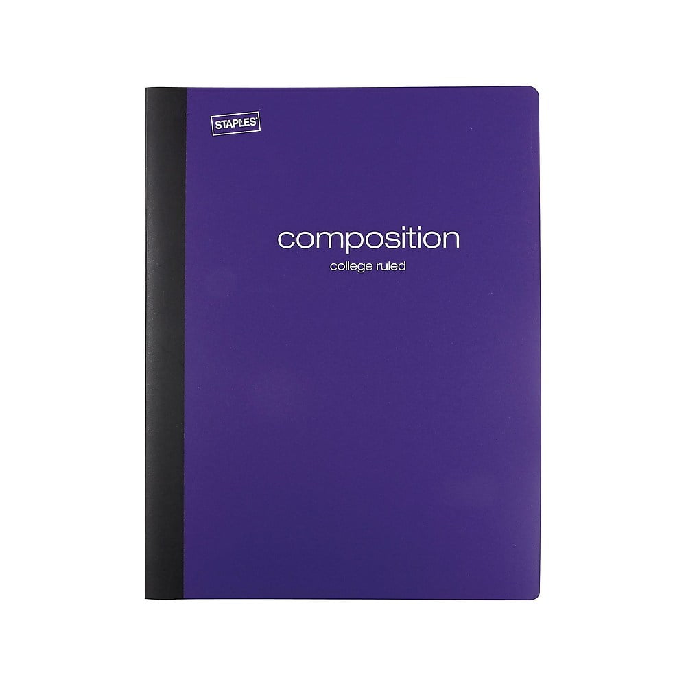 Staples Composition Notebook 9.75" x 7.5" College Ruled 70 Sh. Purple