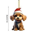 thumbnail image 7 of KCEHTA Dog Christmas Ornaments, Dog Ornaments for Christmas Tree, Personalized Cute Flat Acrylic Dog Christmas Decor with Santa Hat Christmas Party Decorations Dog Lovers Gifts, 7 of 7