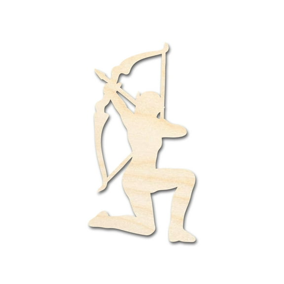Unfinished Wood Elven Archer Shape - Craft - up to 46" 5" / 1/4"