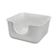 thumbnail image 2 of Caja de arena abierta Bandejas de arena para mascotas con accesorios de jaula de lados altos Bandejas de arena para gatos fáciles de limpiar para háms Blanco Sunnimix Bandeja de arena para gatos, 2 of 8