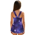 thumbnail image 2 of Uourmeti Galaxy Cartoon Axolotl & Octopus Print Girls Skirted One Piece Swimsuit - Quick Dry Stretchy Swim Dress for Beach Pool & Vacation, 2 of 8