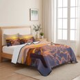 thumbnail image 5 of Full Quilt Set 78''x90'', Summer Beach Lightweight Summer Bedspread Coverlet Set with 2 Pillow Shams, Sunset Nautical Ocean Sea Breathable All Season Quilt Bedding for Bedroom/Guest Room, 5 of 9