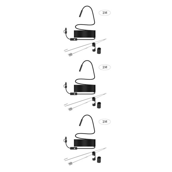 Wisewang Phone Checking Camera Professional Check Equipment Waterproof Interior Inspect Tool Set Accessories Inspection Accessory 5.5mm * 1M 3Set