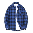 thumbnail image 3 of NominalSnug Mens Button Down Plaid Shirts Long Sleeve Tops Collared Casual Work Blouse Fall Outfits, 3 of 5