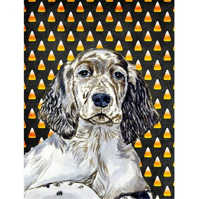 11 x 15 Po Setter Anglais Maïs Halloween Portrait Jardin Taille Drapeau