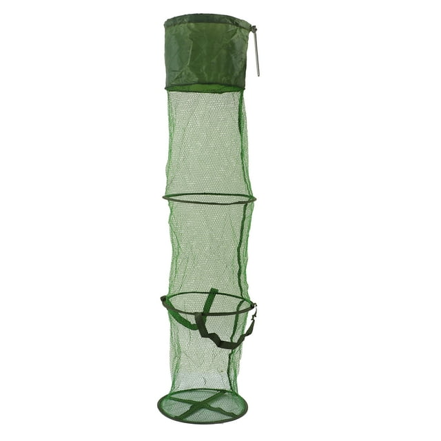 Cage de Filet de Pêche Pliable, Cage de Filet de Pêche Prévention des Rayures Durable Portable Processus de Couture Croisé Gain de Place pour Accessoires de Pêche S,L
