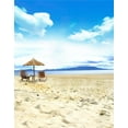 thumbnail image 1 of BSDHOME Polyester 5x7ft Sea Beach Blue Sky Holiday Chair Photography Backdrops Photo Props Studio Background, 1 of 2