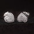 thumbnail image 5 of Meera Jewels 925 Sterling Silver Heart Stud Earrings, Dainty Cute Heart CZ Earrings, Romantic Gift for Her, Minimalist Jewelry for Everyday Wear, 5 of 7