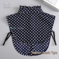 thumbnail image 6 of LoudSung False Collar Detachable Blouse Fake Collar Half Shirts Collar Polka Dots Designed Top Elegant for Women 2PCS, 6 of 10