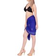 thumbnail image 4 of HAPPY BAY Women's Bikini Sarong Swimwear Swim Cover up Skirt Summer Wraps Beach Wrap Coverups for Women Beachwear One Size Short Royal, Embroidery, 4 of 5