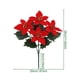 thumbnail image 3 of Fiudx Flores Artificiales de Pascua, Ramo de Terciopelo Rojo, Tallo Robusto, Decoración Navideña, Centro de Mesa para Bodas, Decoración para El Hogar y La Oficina, Juego de 3 Piezas, 28 Cm, 3 of 6